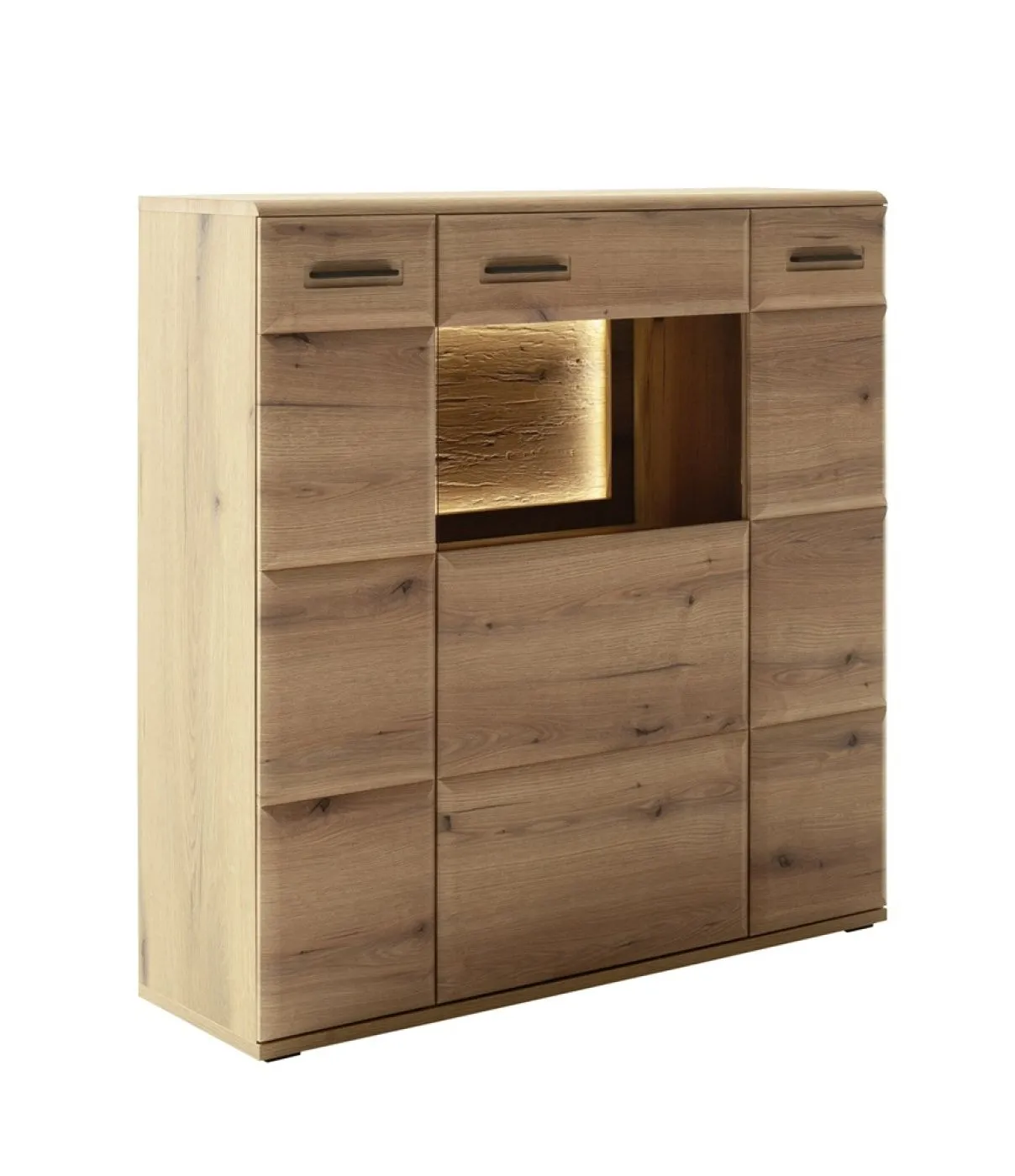 Highboard Naxos | Eiche Evoke | mit LED Bandbeleuchtung