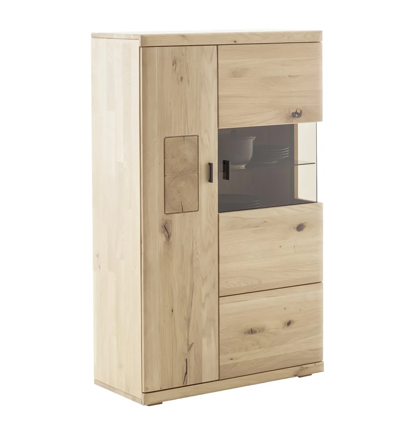 Highboard Palma 2 | Asteiche / Balkeneiche | optional LED Beleuchtung