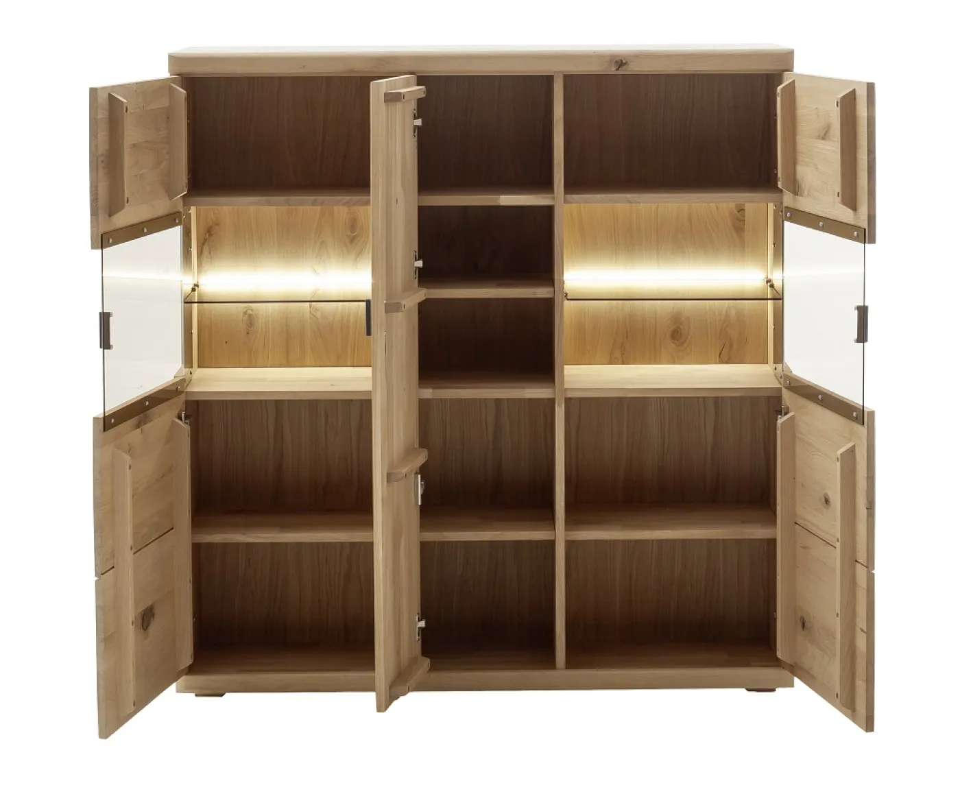 Highboard Palma | Asteiche / Balkeneiche | optional Beleuchtung