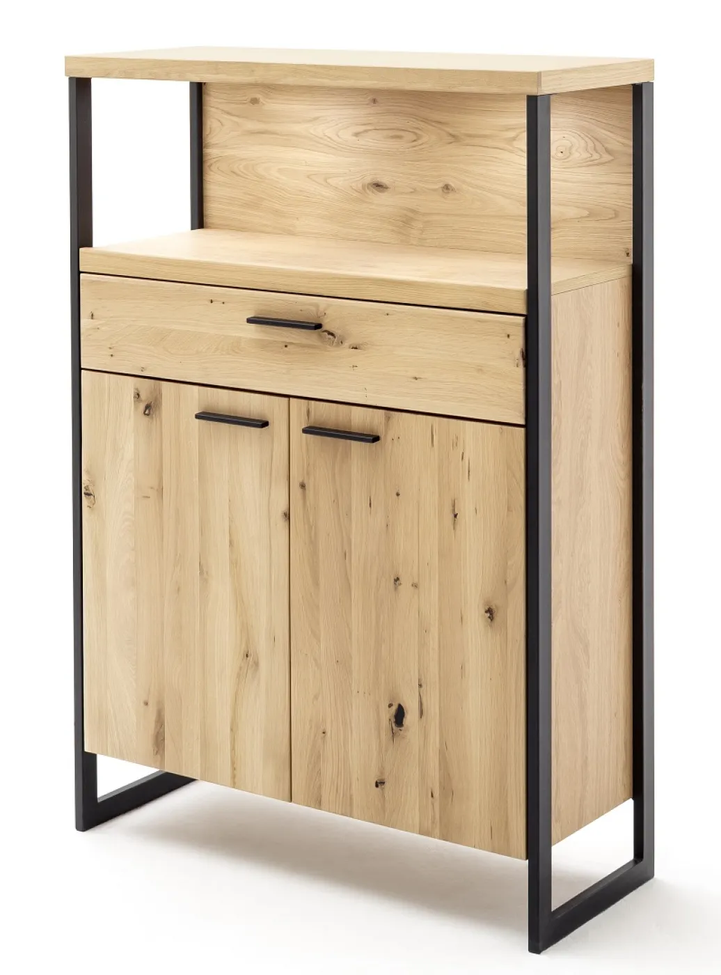 Highboard Salerno | Balkeneiche / Eiche Bianco | ohne Beleuchtung