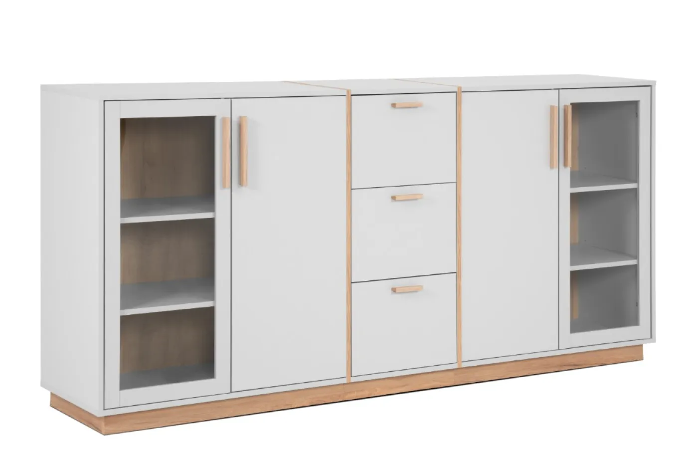 Highboard Sideboard Split | steingrau / Jackson Hickory