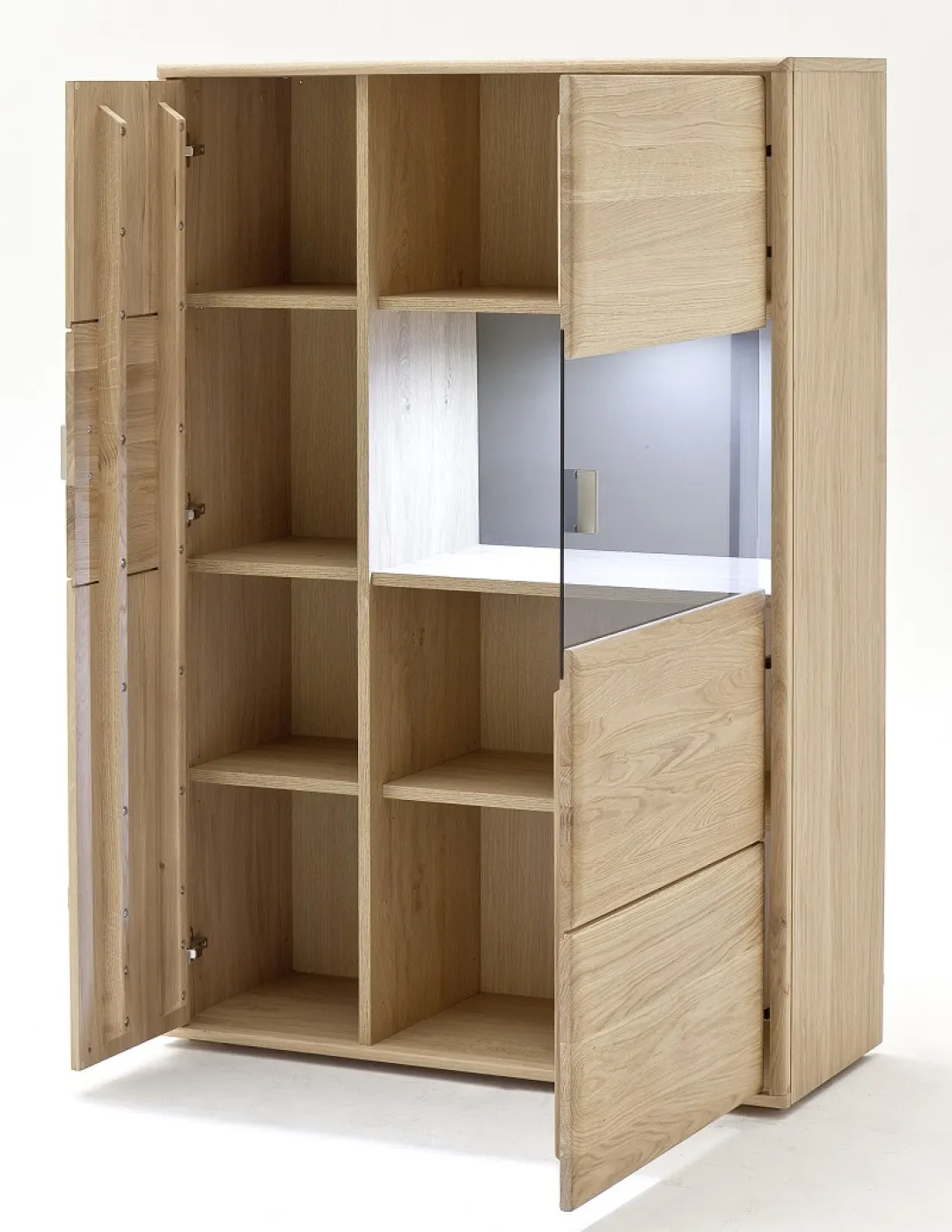 Highboard Tarragona (L) | Eiche Bianco | ohne Beleuchtung