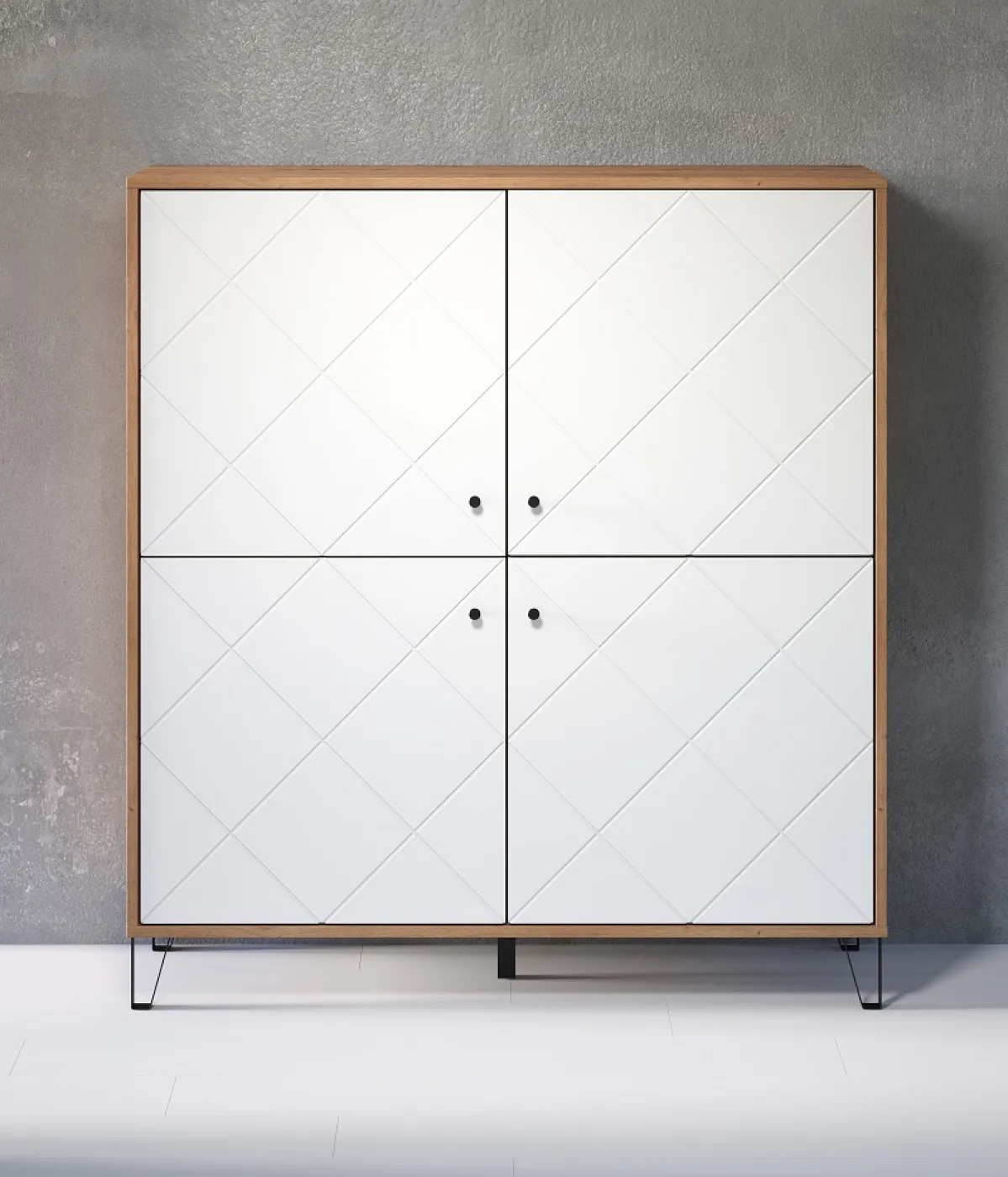 Highboard Touch | Artisan Eiche / weiß