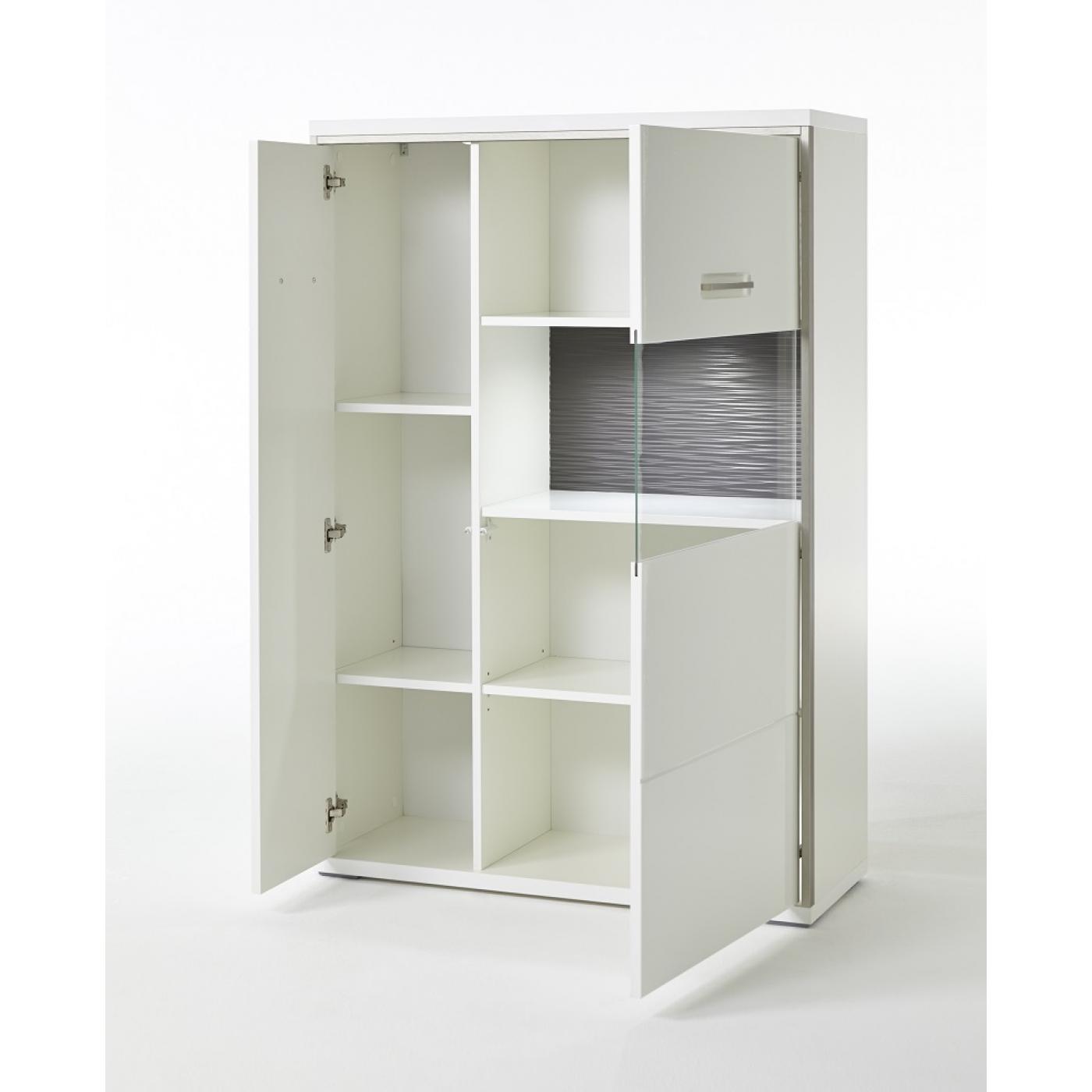 Highboard Trento 2 | weiß Hochglanz | LED Beleuchtung