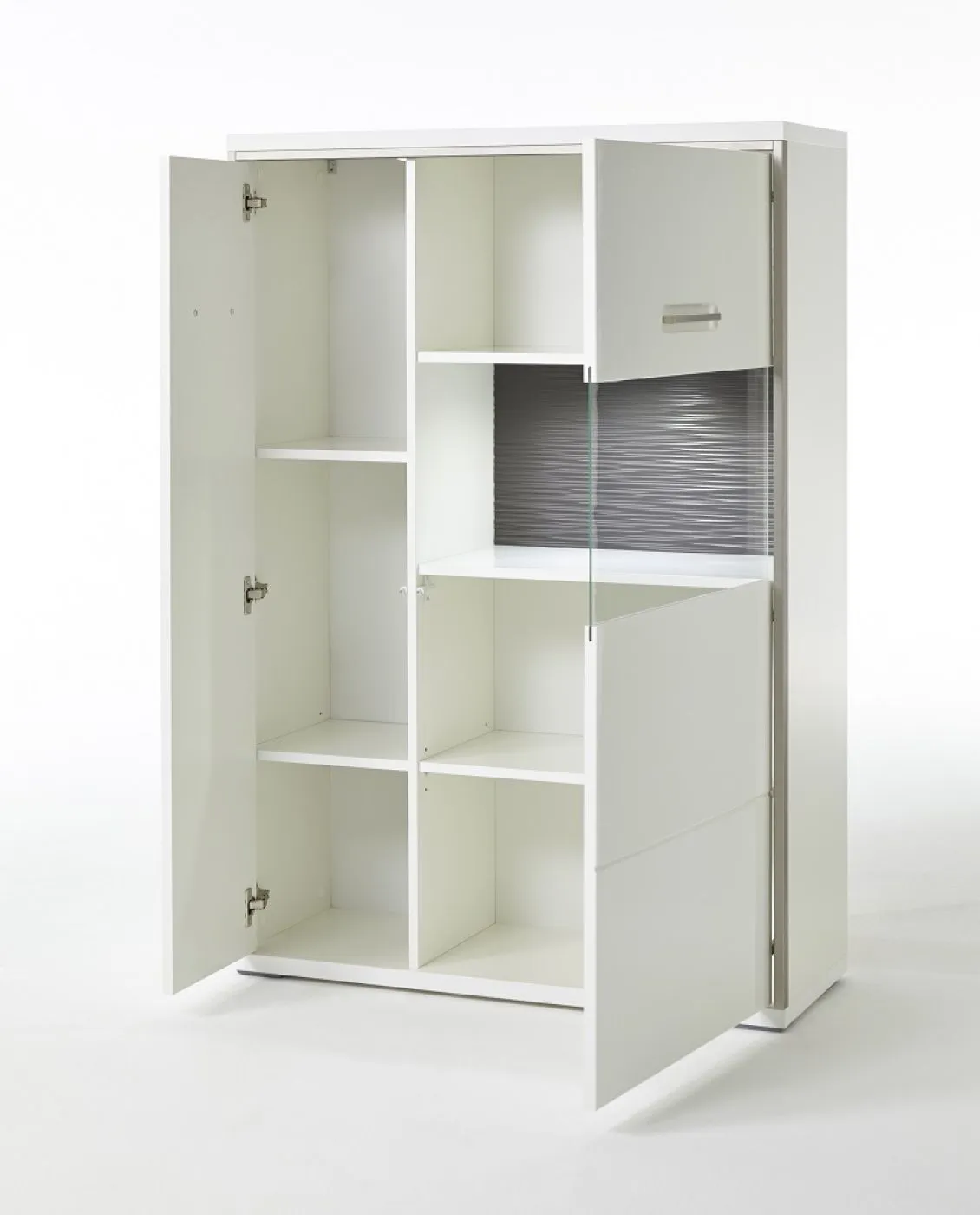 Highboard Trento 2 | weiß Hochglanz | ohne Beleuchtung