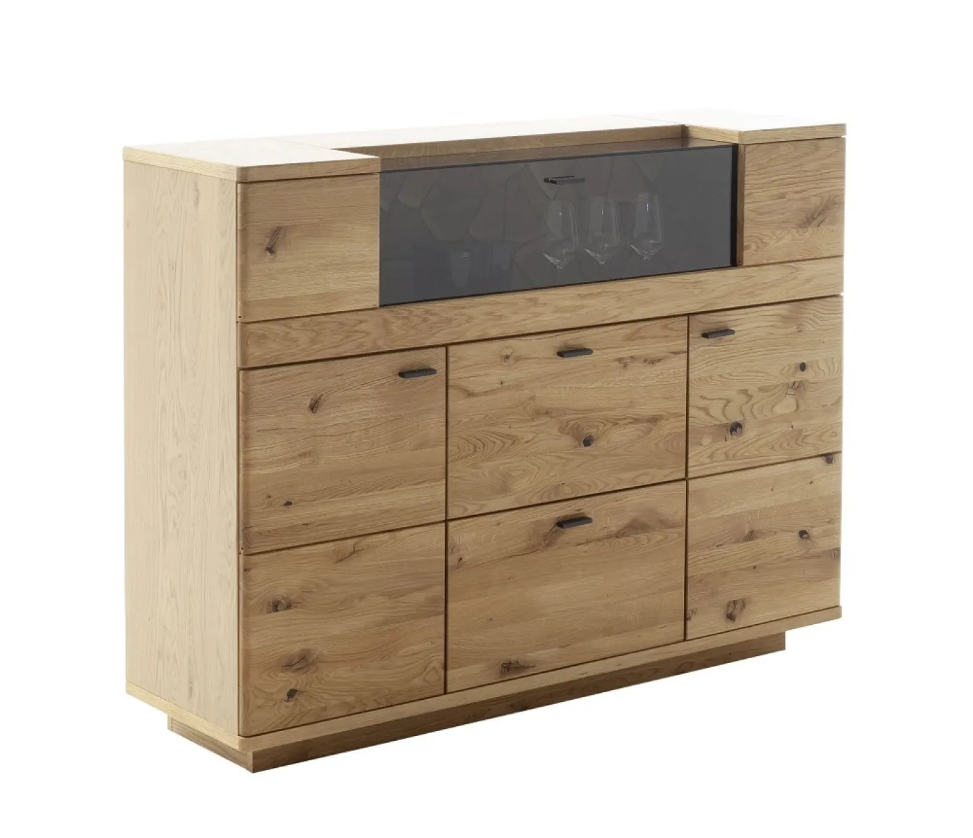 Highboard Venedig | Naturfarben / Wildeiche | optional LED Beleuchtung