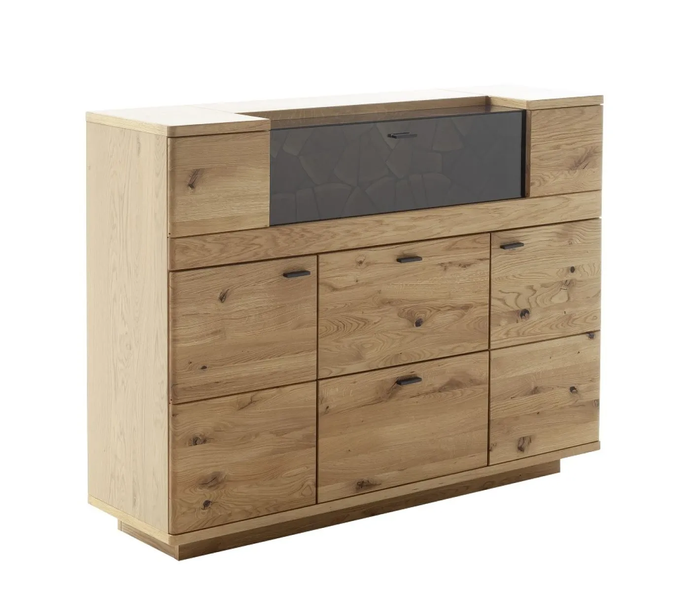 Highboard Venedig | Naturfarben / Wildeiche | optional LED Beleuchtung