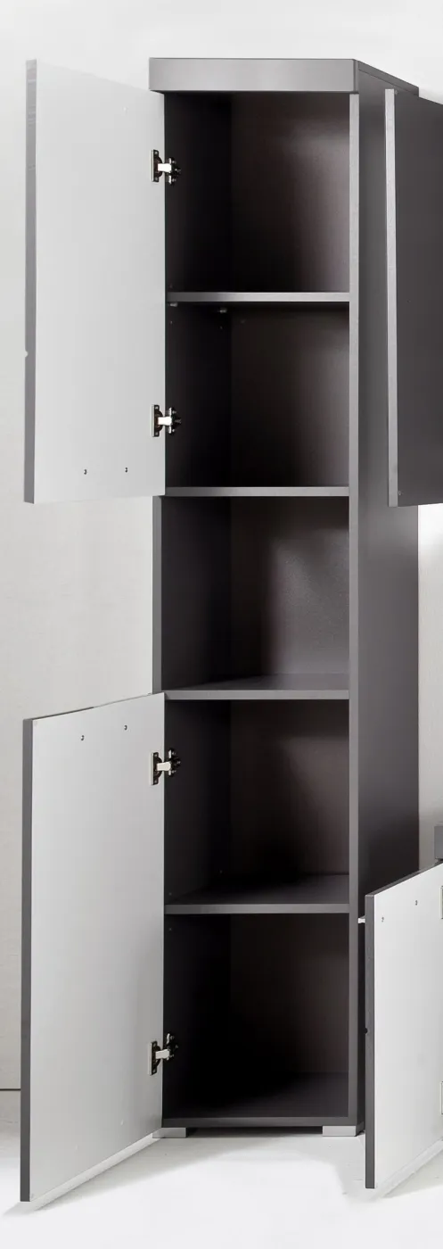 Hochschrank Amanda | grau Hochglanz