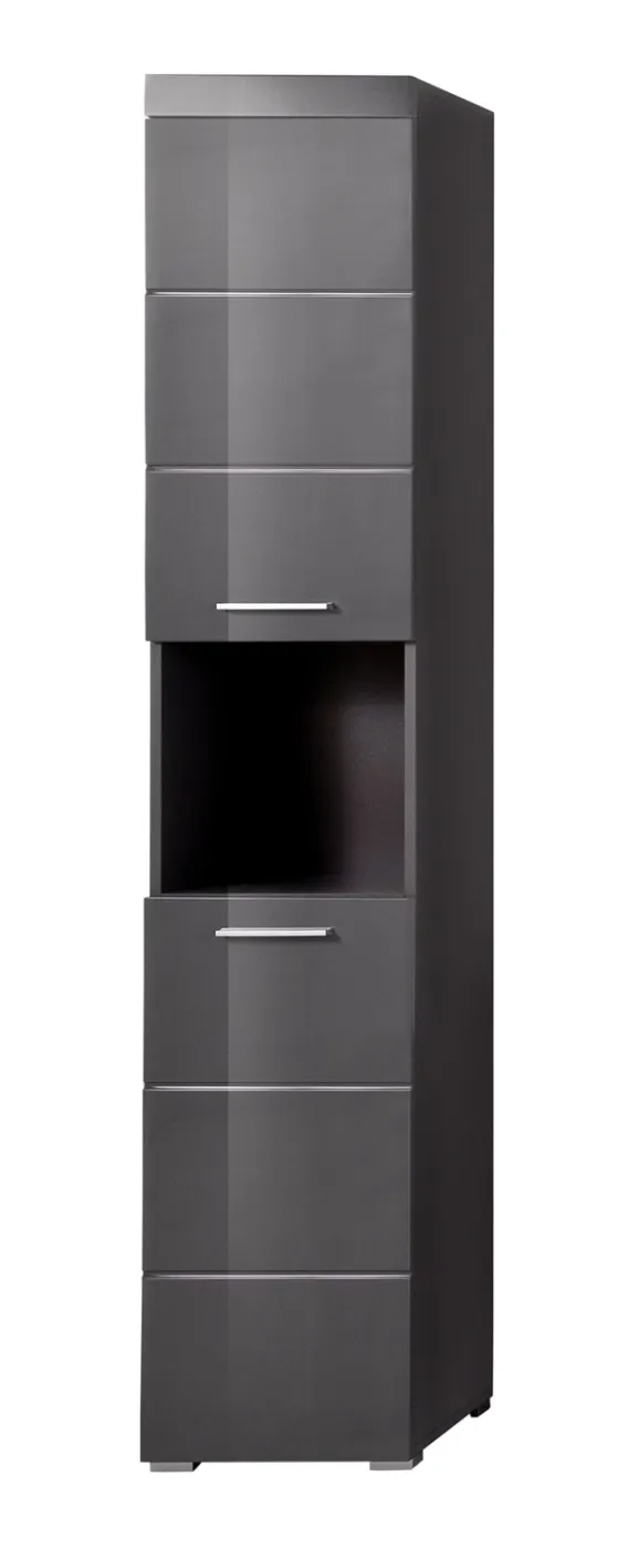 Hochschrank Amanda | grau Hochglanz