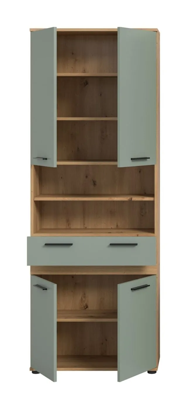 Hochschrank Badschrank Blake | Salbei / Artisan Eiche