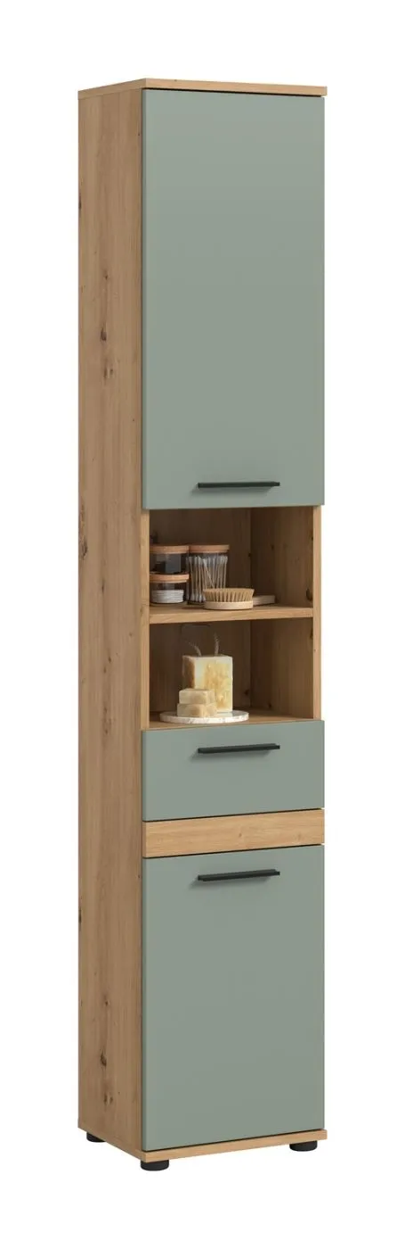 Hochschrank Blake | Salbei / Artisan Eiche