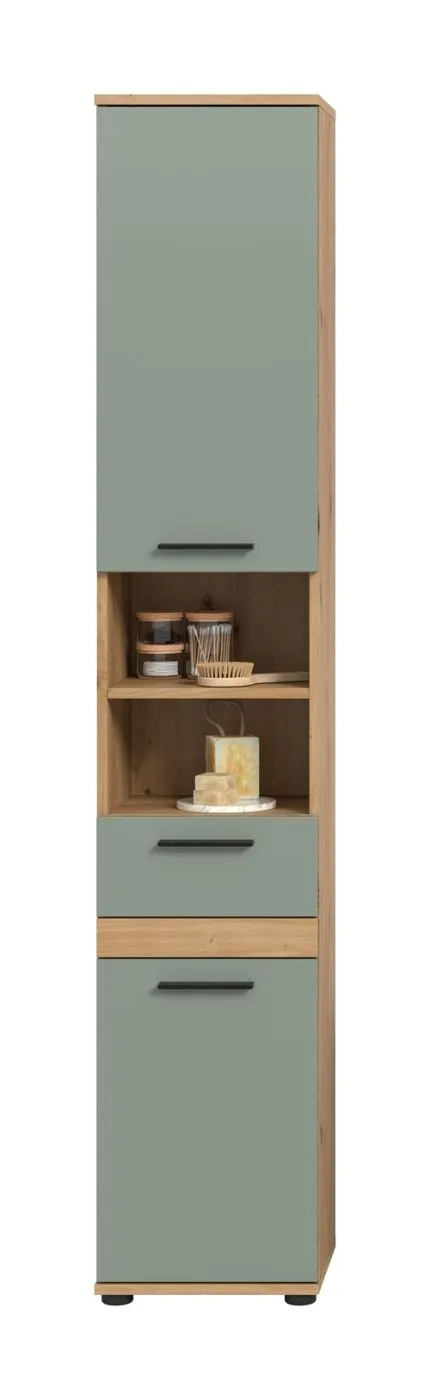 Hochschrank Blake | Salbei / Artisan Eiche