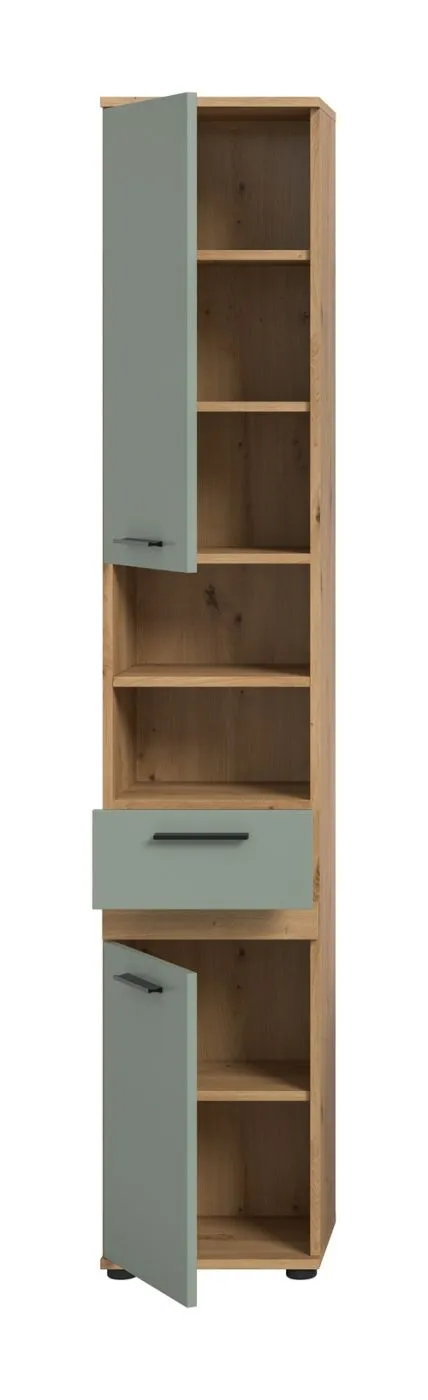 Hochschrank Blake | Salbei / Artisan Eiche
