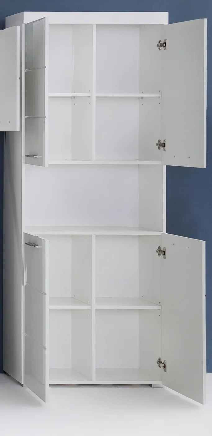 Hochschrank breit Amanda | weiß Hochglanz