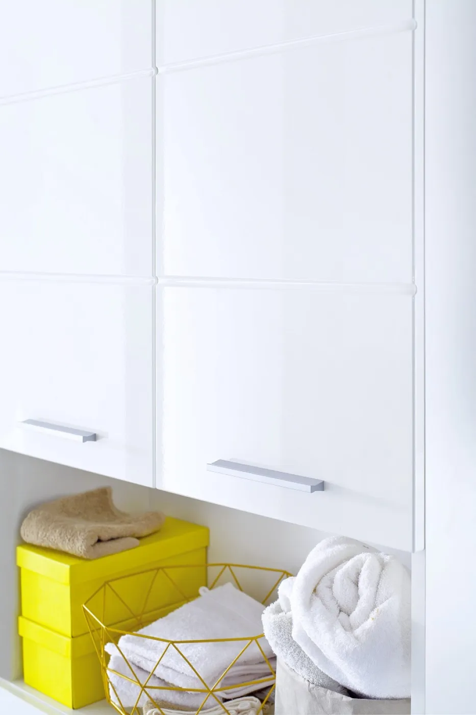 Hochschrank breit Amanda | weiß Hochglanz