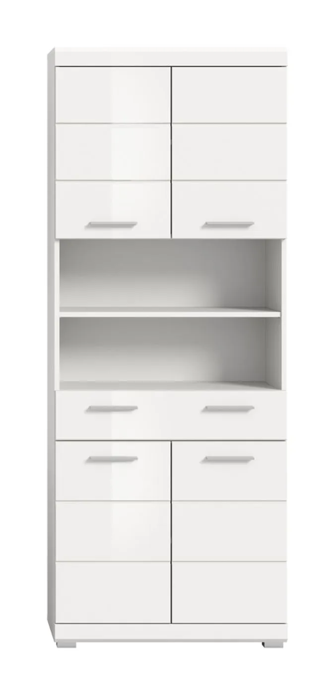 Hochschrank breit Scout 2 | weiß Hochglanz / weiß