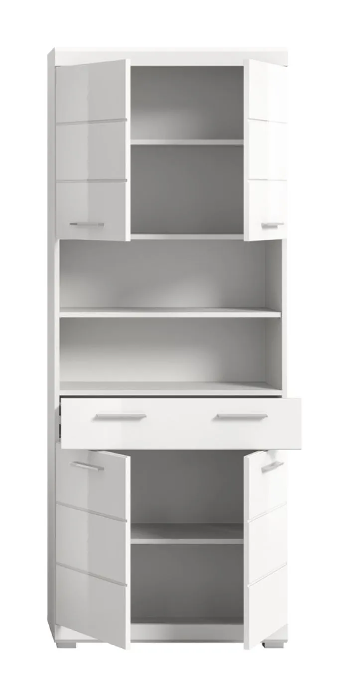 Hochschrank breit Scout 2 | weiß Hochglanz / weiß