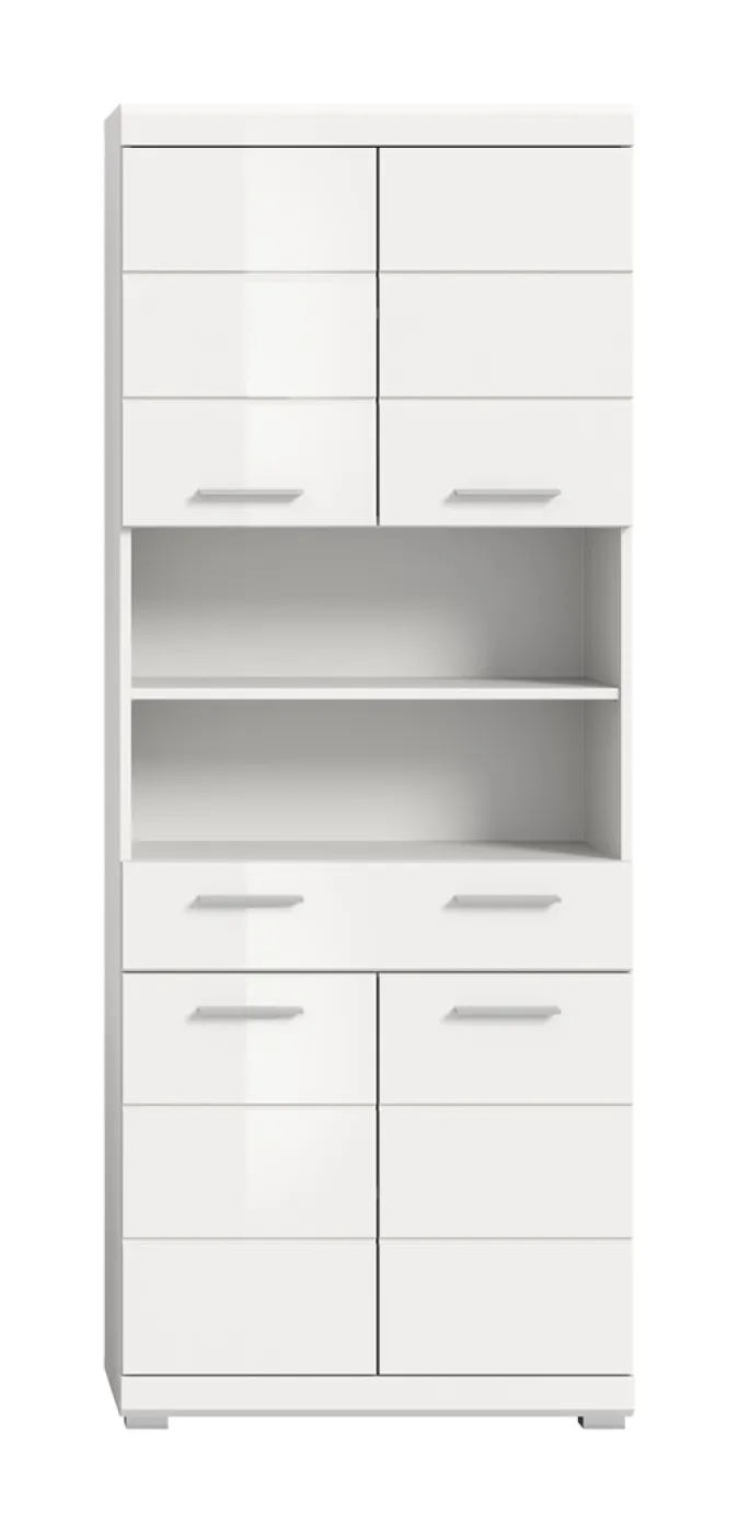 Hochschrank breit Scout | weiß Hochglanz / weiß