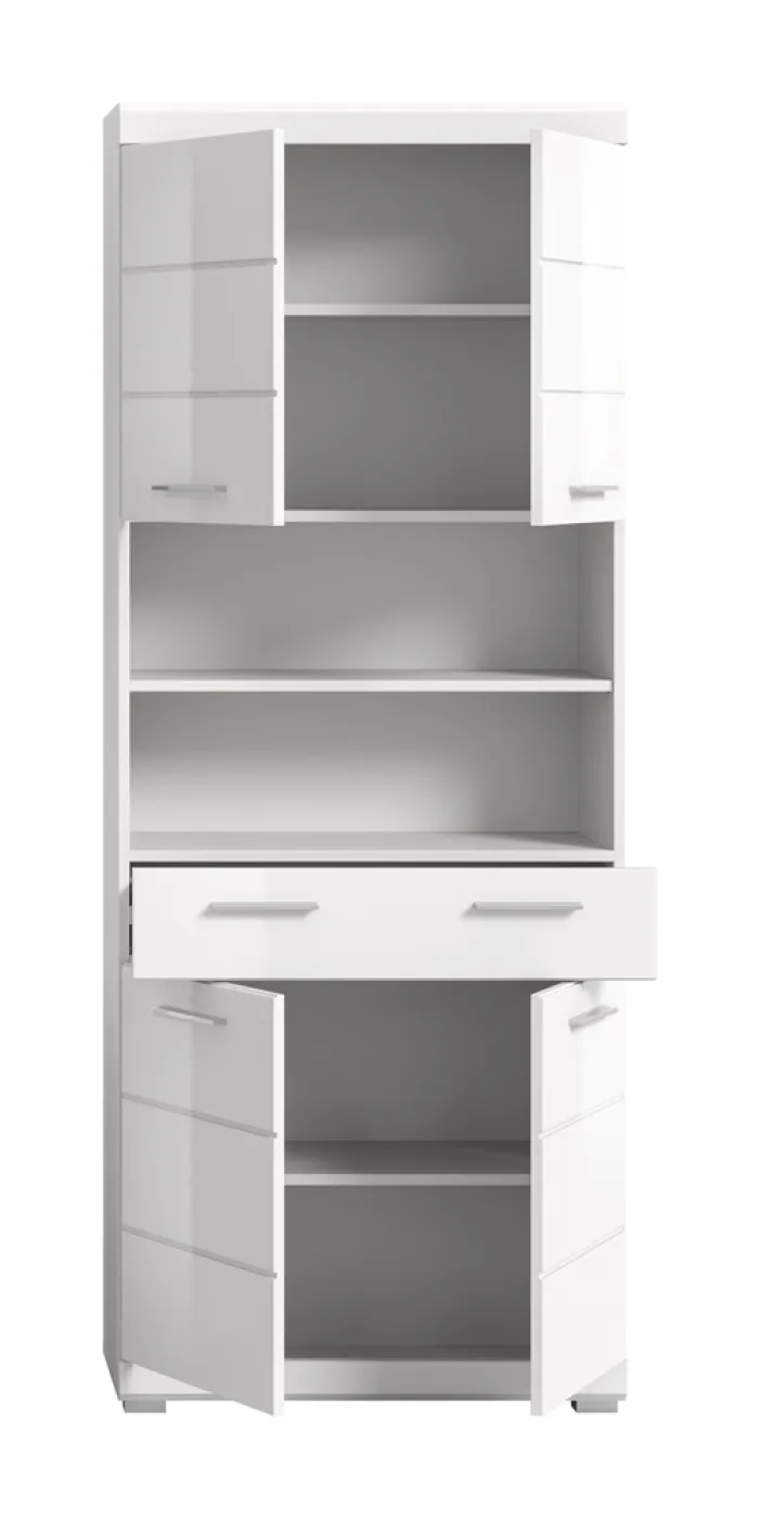 Hochschrank breit Scout | weiß Hochglanz / weiß