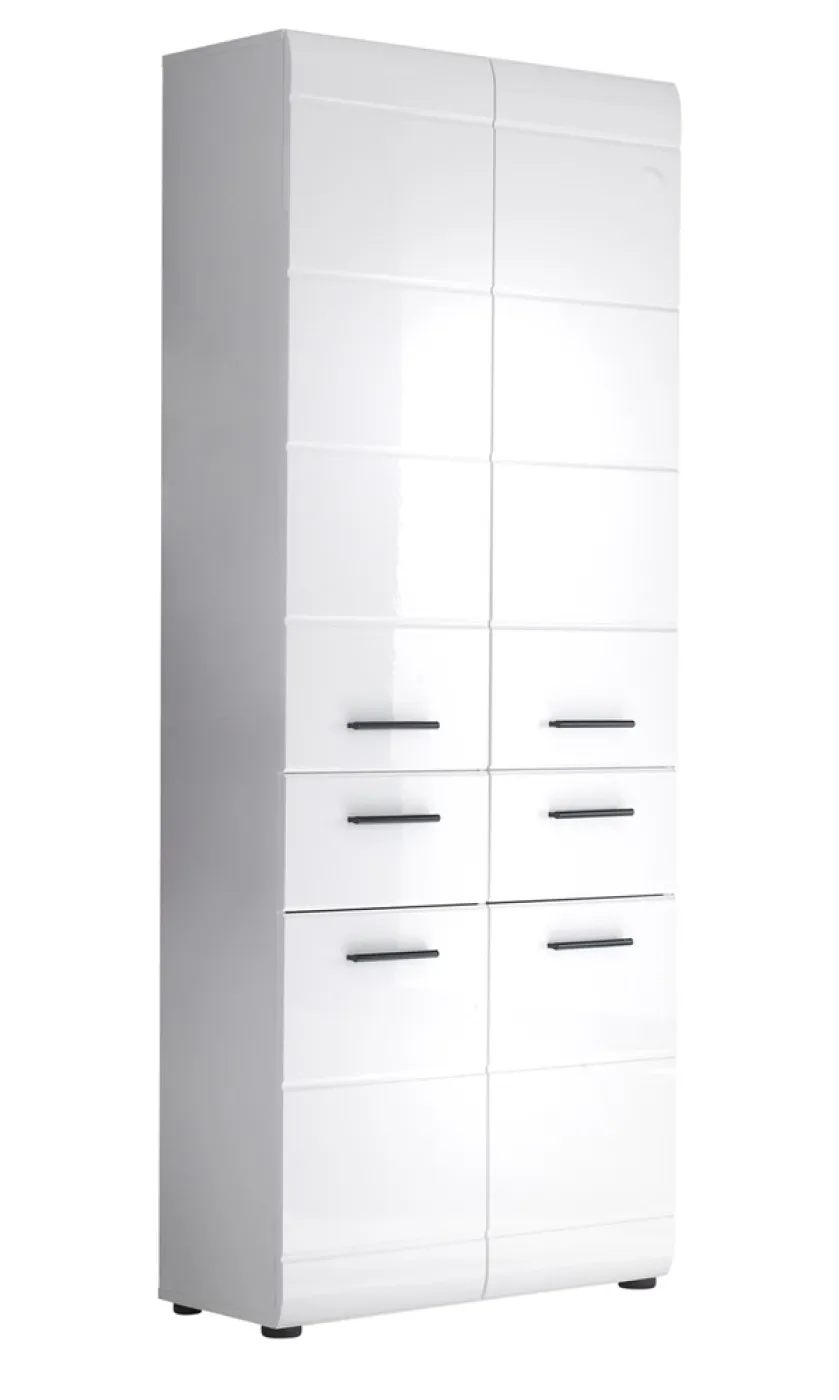 Hochschrank breit Skin | weiß Hochglanz