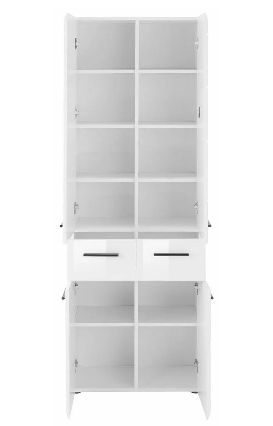 Hochschrank breit Skin | weiß Hochglanz