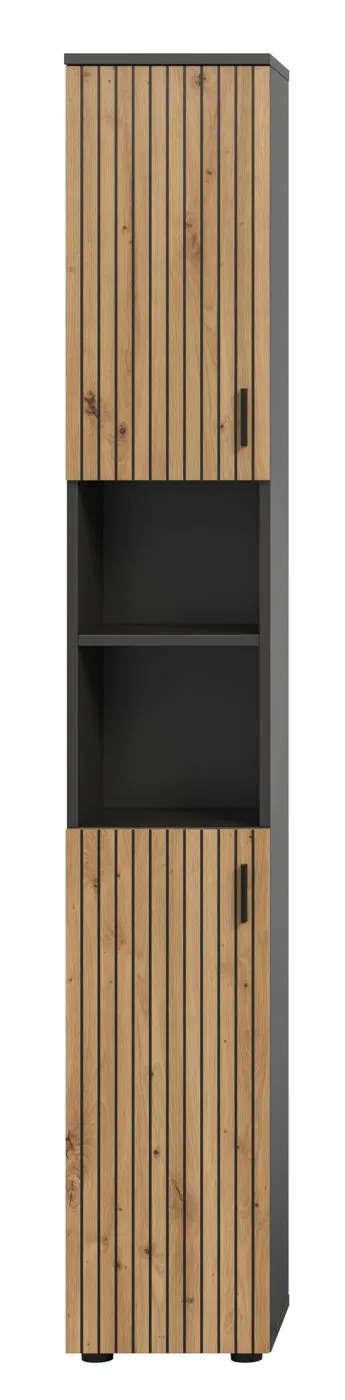 Hochschrank Mone | Basalt grau / Artisan Oak