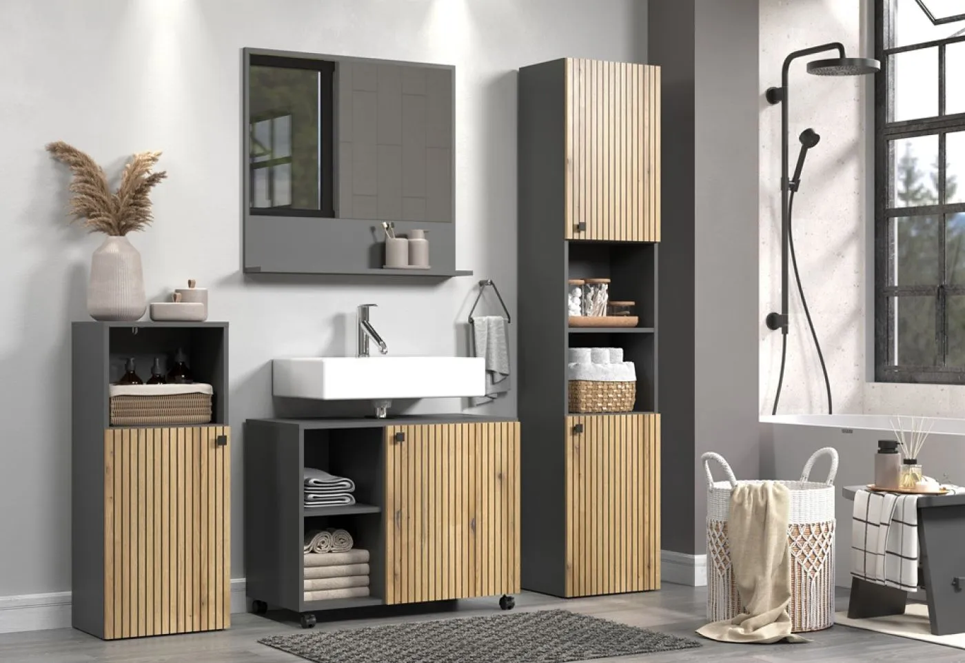 Hochschrank Pure Bliss, Evoke Eiche Dekor – Ansicht 4