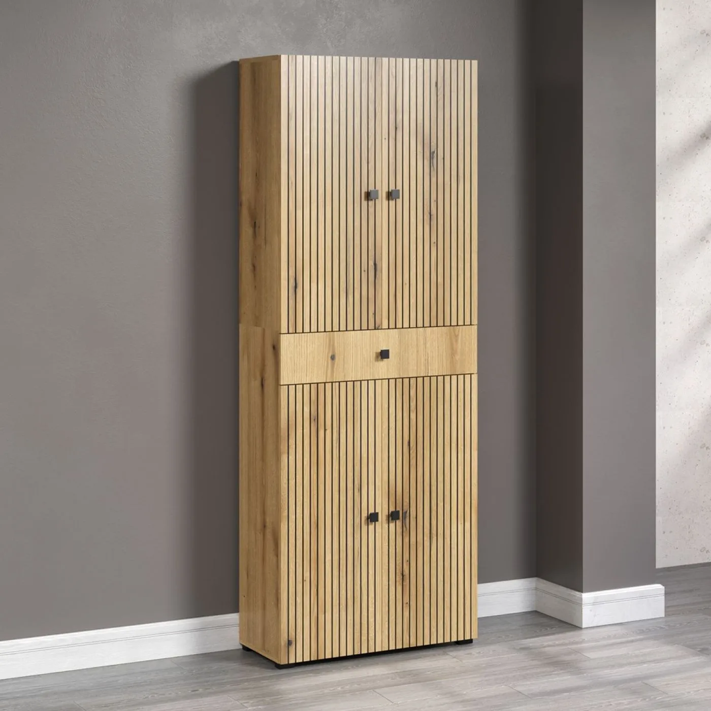 Hochschrank Pure Bliss mit Schubkasten, Evoke Eiche Dekor – Ansicht 3