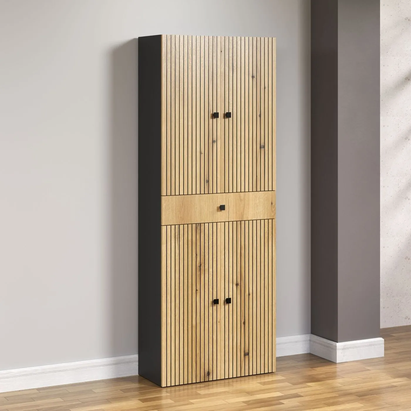 Hochschrank Pure Bliss mit Schubkasten, Evoke Eiche Dekor – Ansicht 3