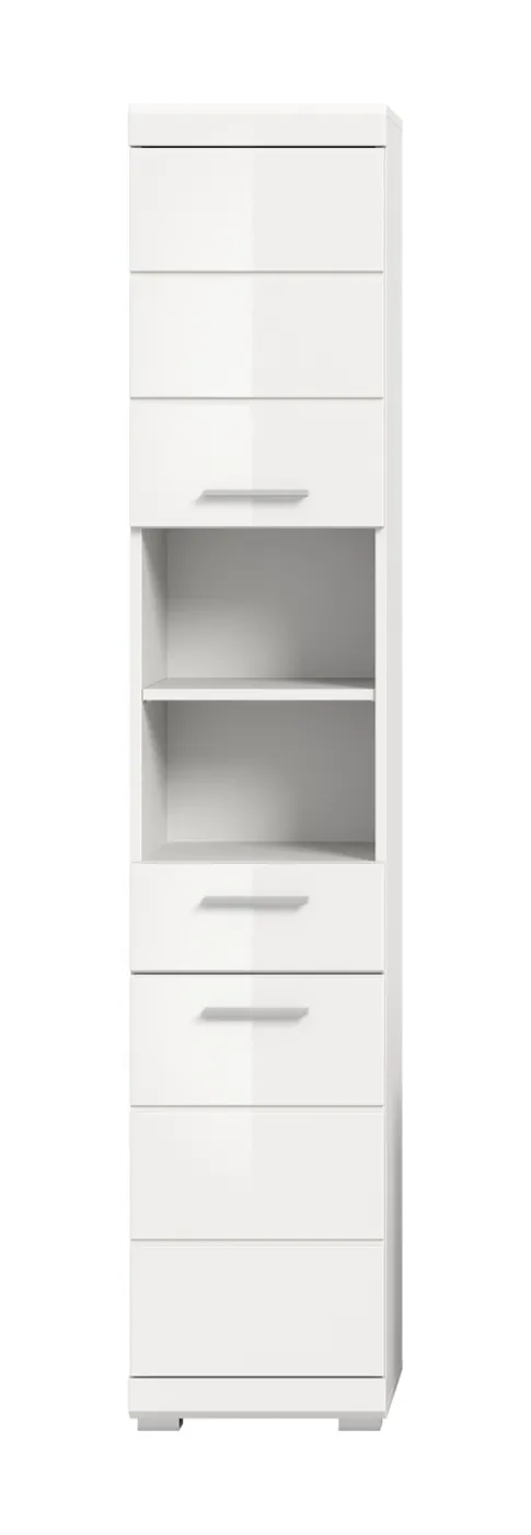 Hochschrank Scout | weiß Hochglanz / weiß