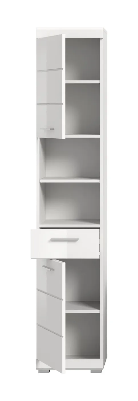 Hochschrank Scout | weiß Hochglanz / weiß