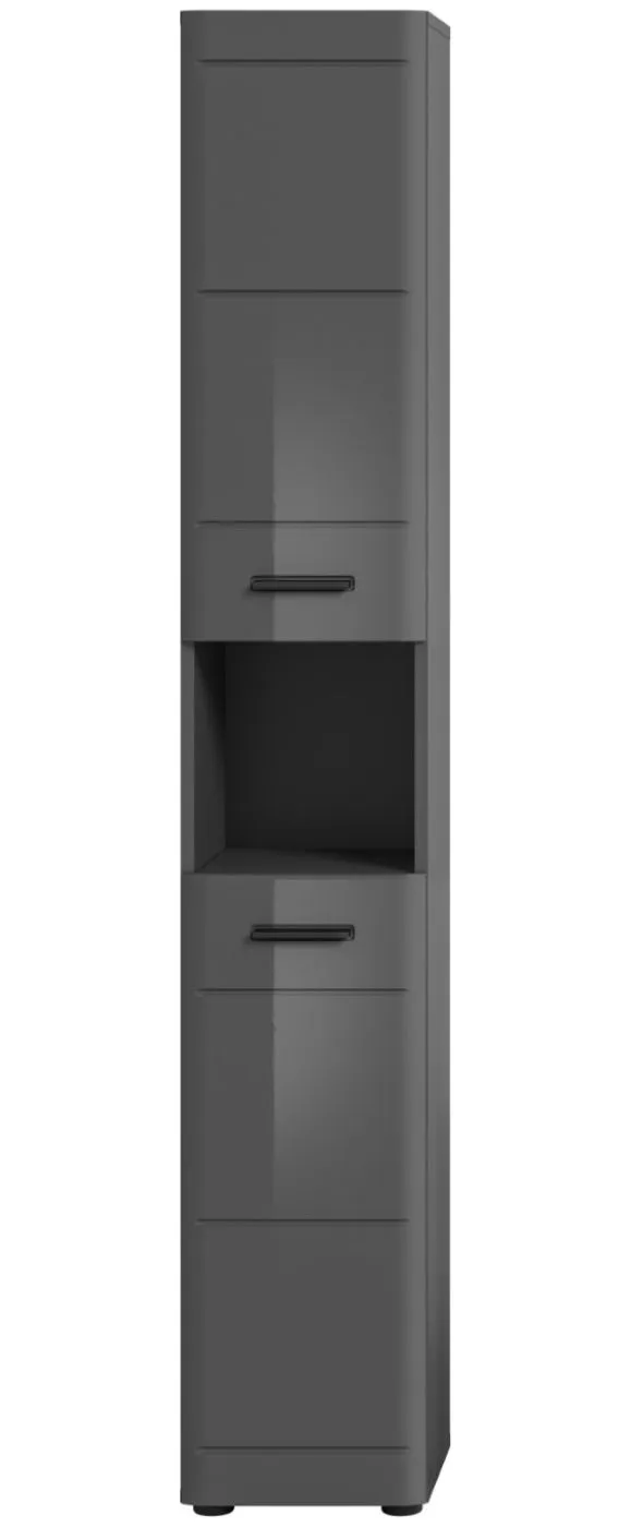 Hochschrank Soft | grau Hochglanz