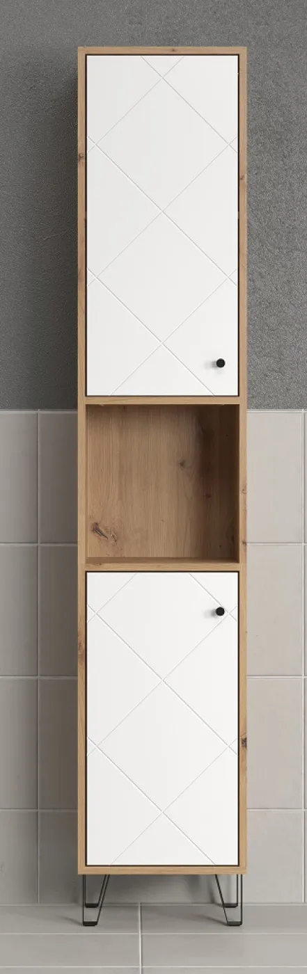 Hochschrank Touch | Artisan Eiche / weiß