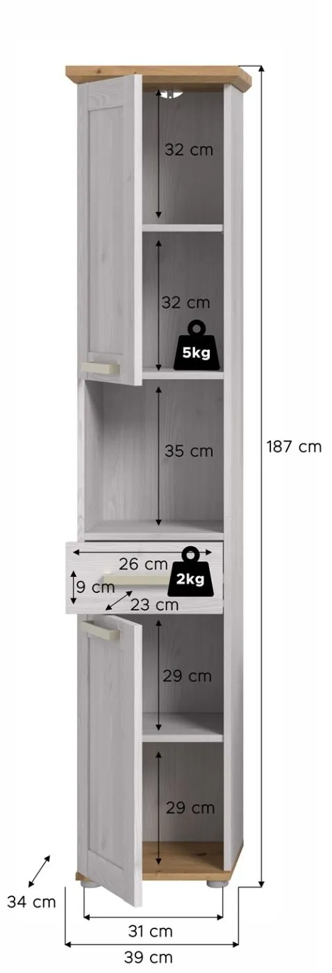Hochschrank Verona | Sibiu Larche / Artisan Eiche
