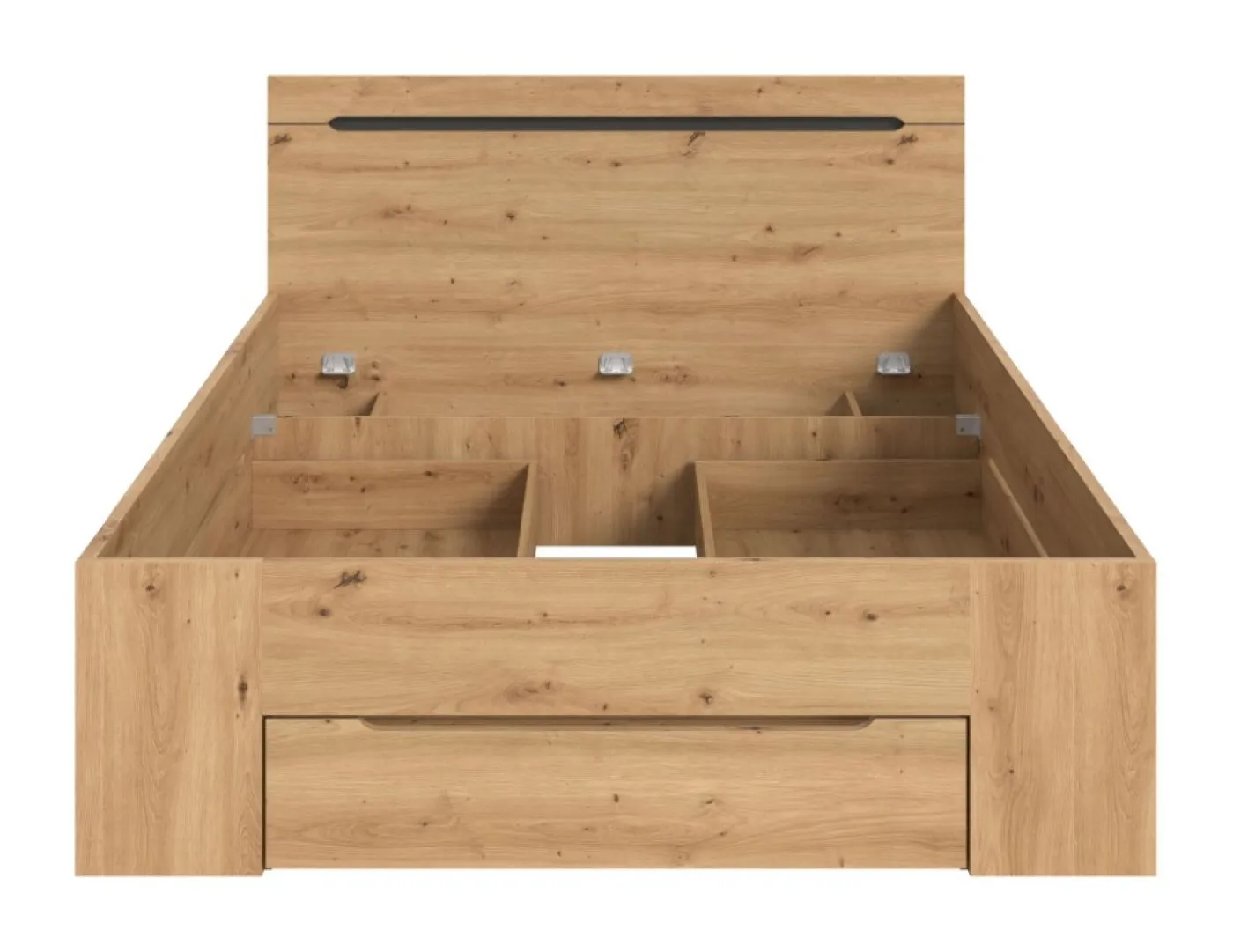 Holzbett Canu | mit Auszüge | artisan / Basalt grau