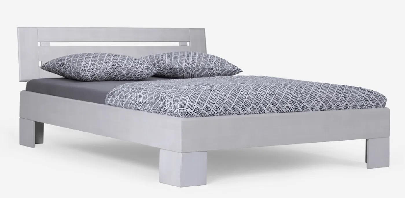 Holzbett massiv Dahlia | Buche weiß lackiert | 140x210 | Kopfteil 4