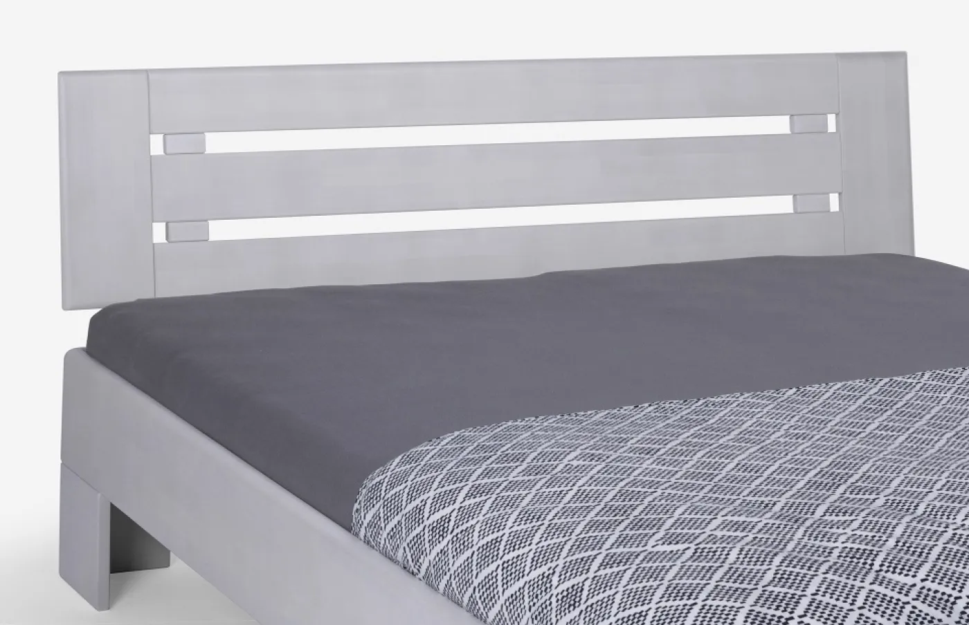 Holzbett massiv Dahlia | Buche weiß lackiert | 180x190 | Kopfteil 4