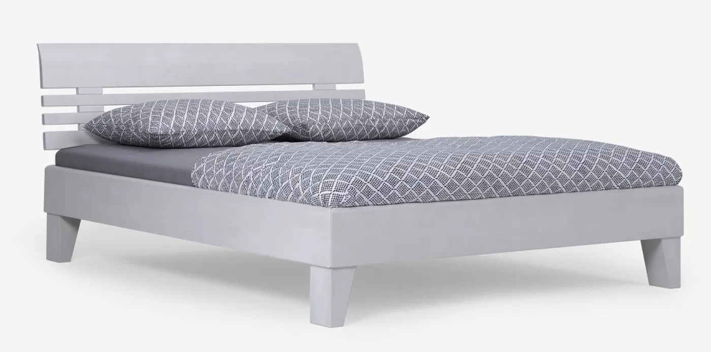 Holzbett massiv Dahlia | Buche weiß lackiert | 200x220 | Kopfteil 1