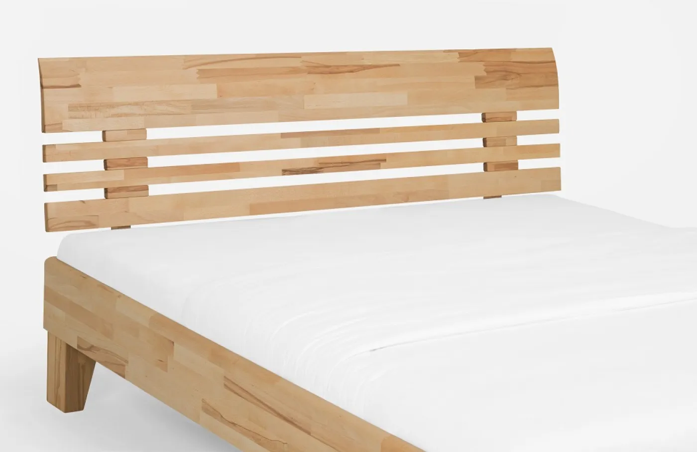 Holzbett massiv Dahlia | Kernbuche geölt | 100x210 | Kopfteil 1