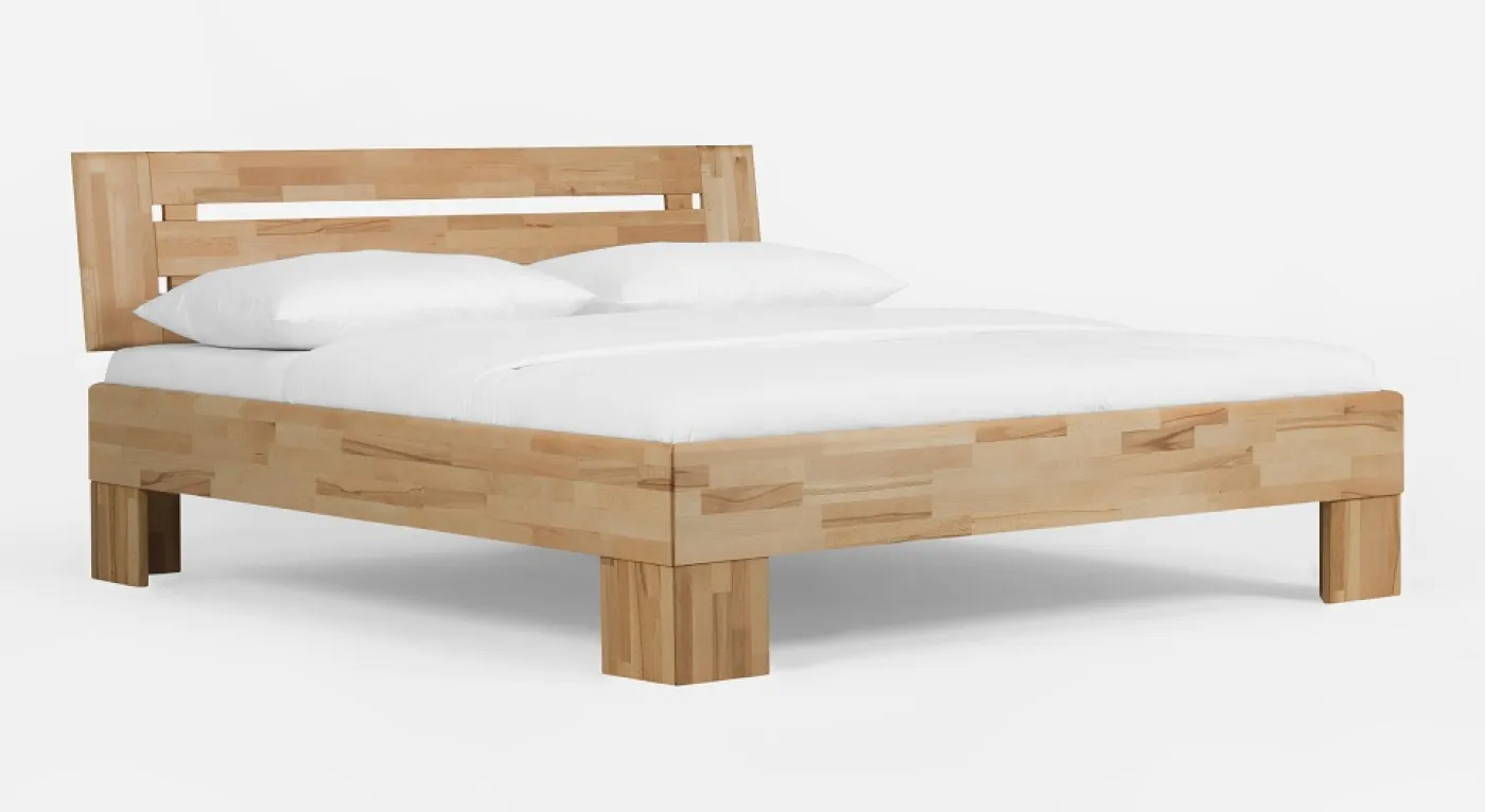 Holzbett massiv Dahlia | Kernbuche geölt | 120x210 | Kopfteil 4