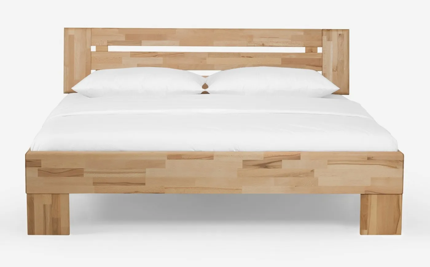 Holzbett massiv Dahlia | Kernbuche geölt | 120x210 | Kopfteil 4