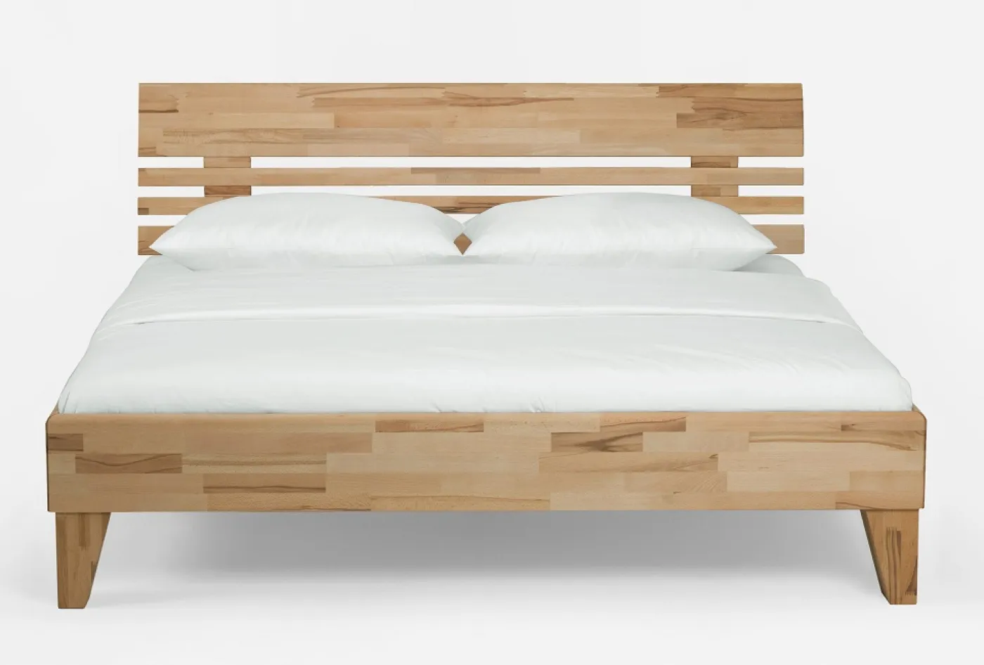 Holzbett massiv Dahlia | Kernbuche geölt | 160x210 | Kopfteil 1