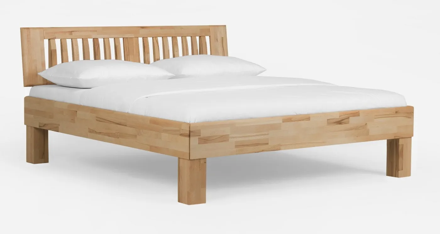 Holzbett massiv Dahlia | Kernbuche geölt | 160x210 | Kopfteil 3