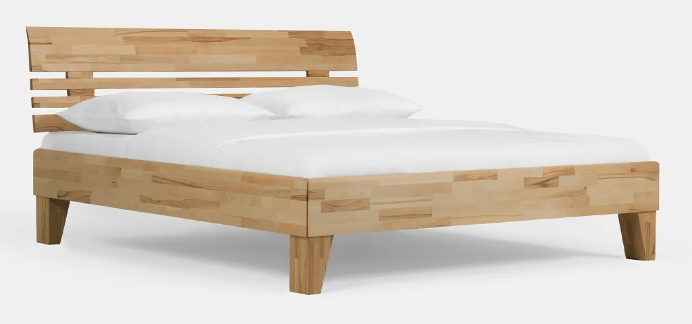 Holzbett massiv Dahlia | Kernbuche geölt | 180x200 | Kopfteil 1