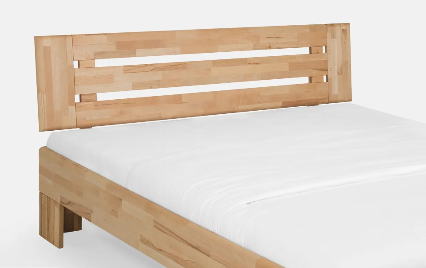 Holzbett massiv Dahlia | Kernbuche geölt | 90x200 | Kopfteil 4