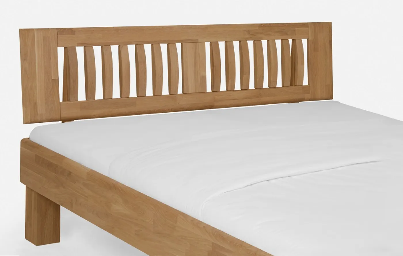 Holzbett massiv Dahlia | Wildeiche Honig geölt | 100x210 | Kopfteil 4