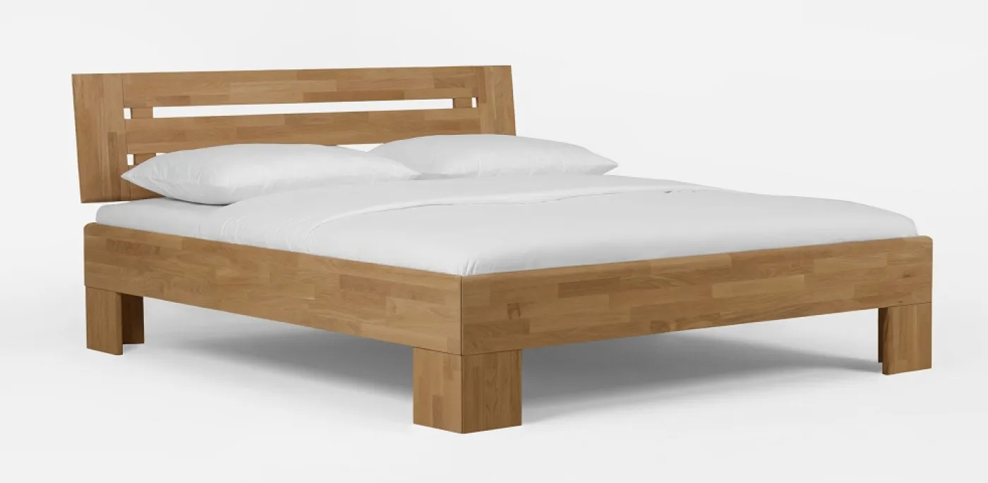 Holzbett massiv Dahlia | Wildeiche Honig geölt | 160x210 | Kopfteil 3