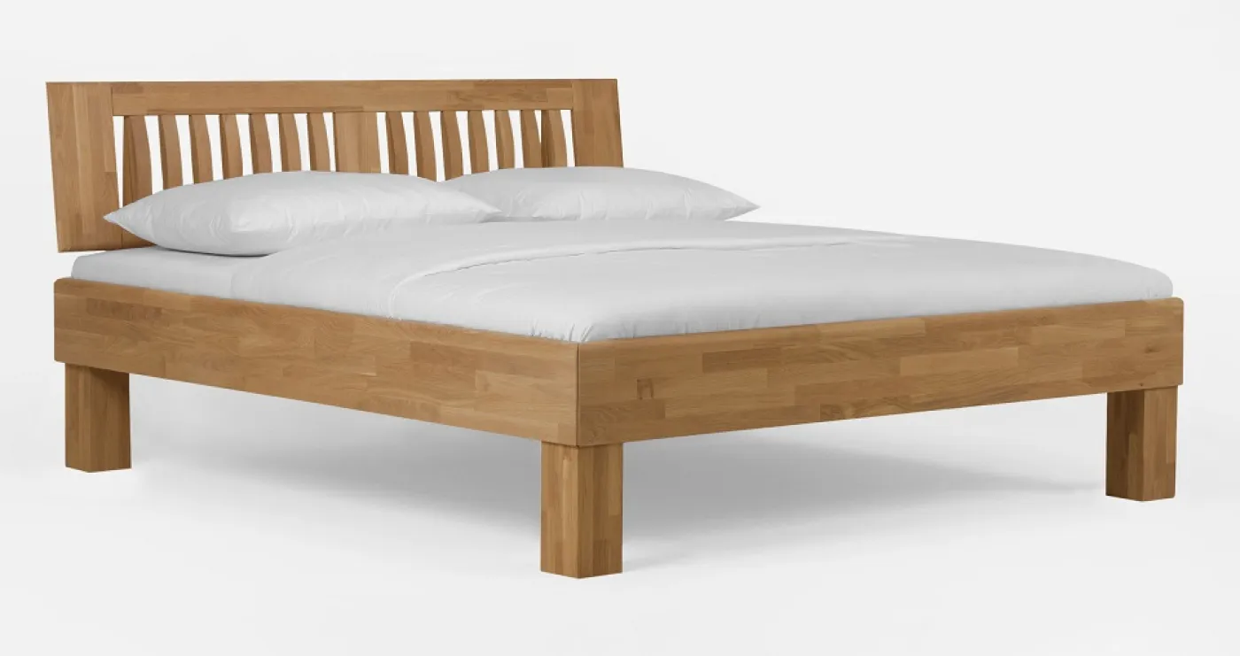 Holzbett massiv Dahlia | Wildeiche Honig geölt | 180x190 | Kopfteil 4