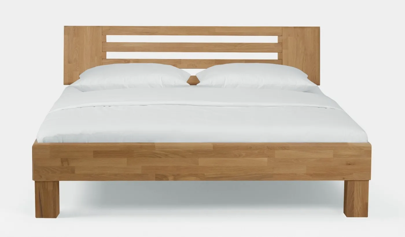 Holzbett massiv Dahlia | Wildeiche Honig geölt | 90x220 | Kopfteil 2