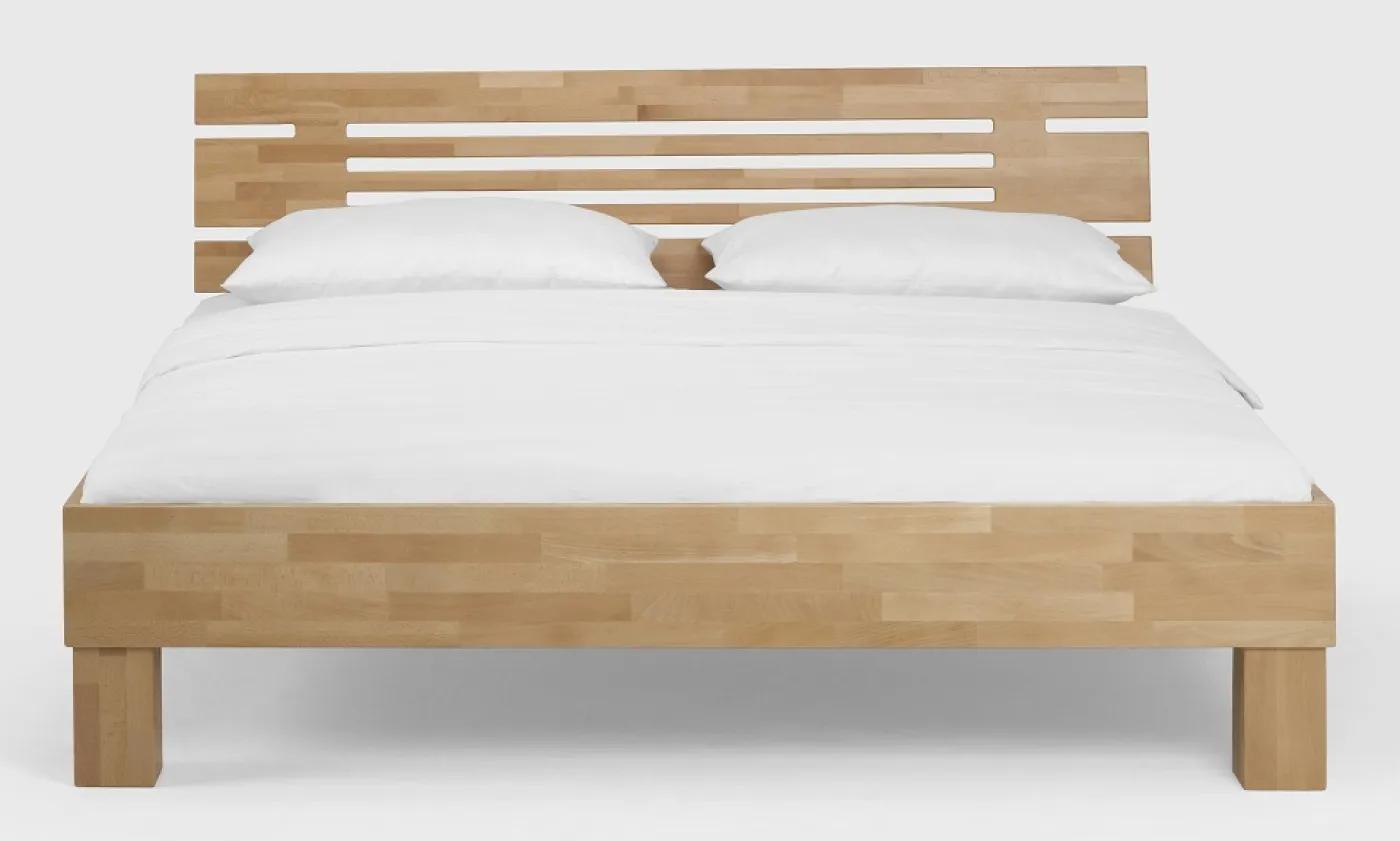 Holzbett massiv Daisy | Buche lackiert | 120x200 | Kopfteil 1